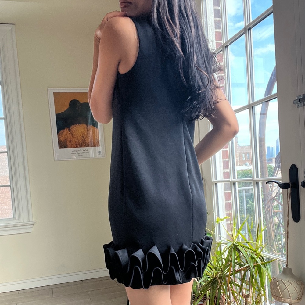 BLACK GEO COCKTAIL DRESS- 6